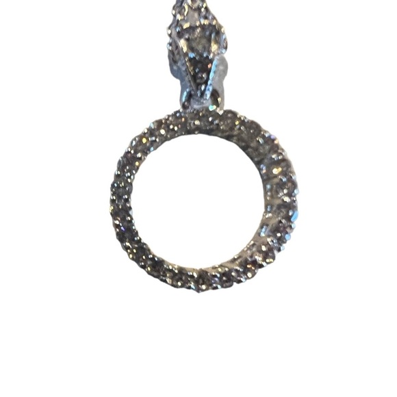 Nadri NWT Pave Circle Cubic Zirconia Necklace - Picture 3 of 4